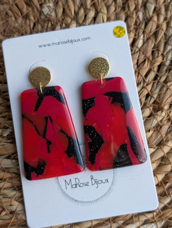 Boucle d'oreille Fusion ardente