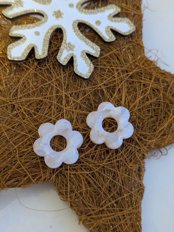 Pampille Blanc nacré marbré