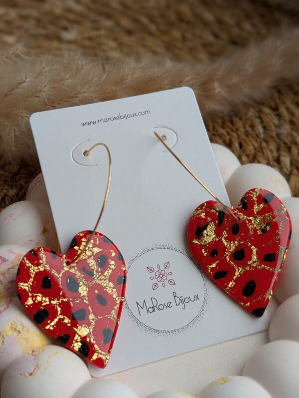 Boucle d'oreille Fusion ardente