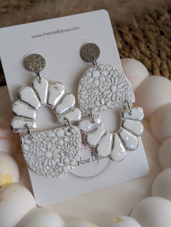 Boucle d'oreille Souffle d'argent