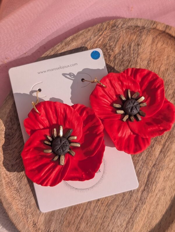 Boucles d'oreilles Coquelicot