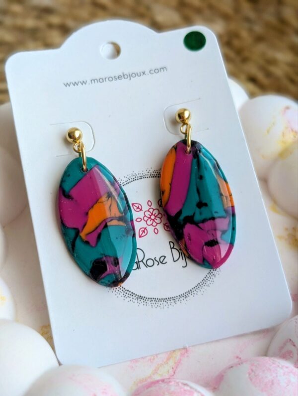 Boucles d'oreilles Émeraude