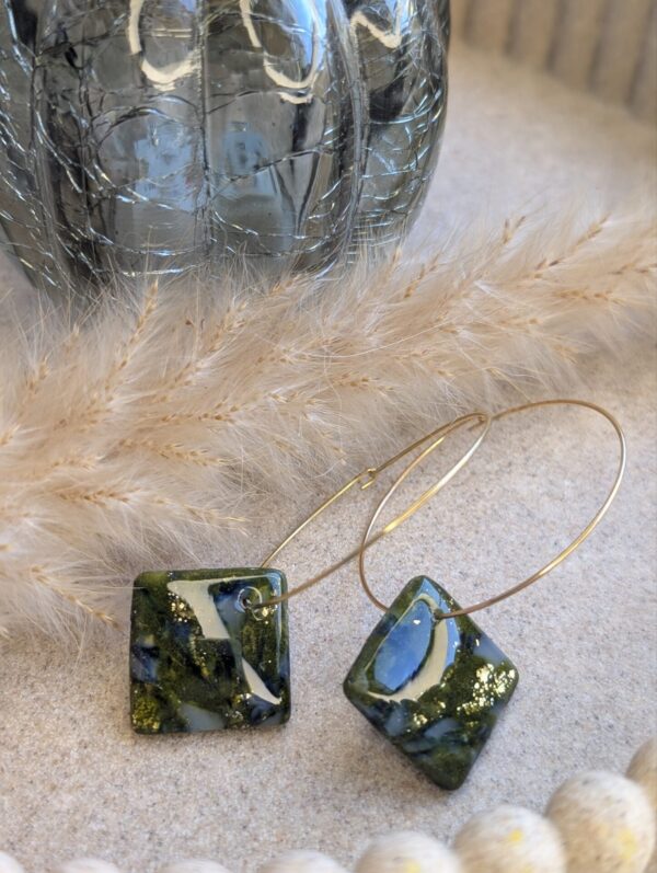 Boucles d'oreilles Kaki