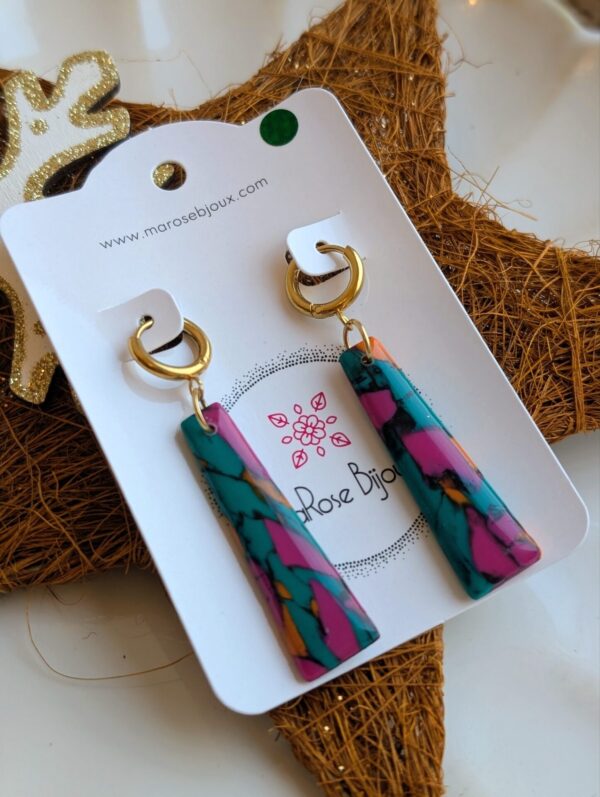 Boucles d'oreilles Émeraude