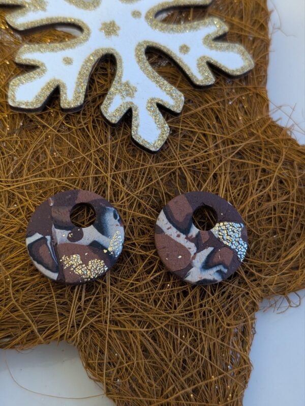 Pampille ronde léopard mat