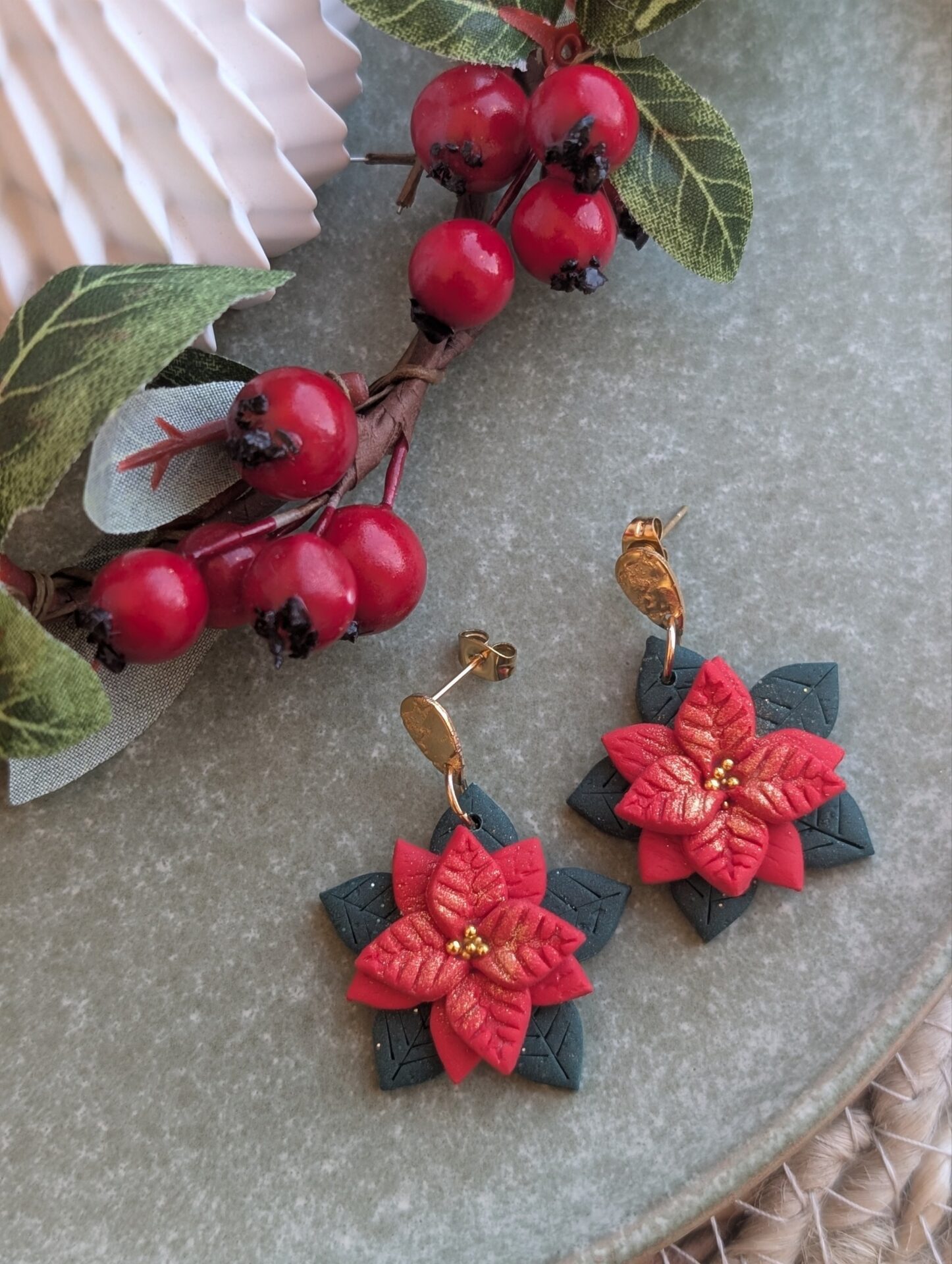 Boucles d'oreilles Poinsettia – Image 2