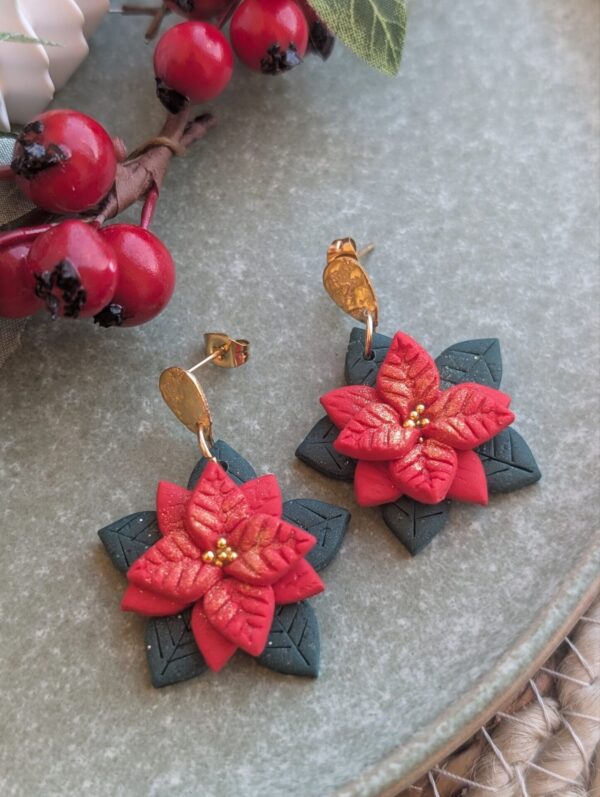 Boucles d'oreilles Poinsettia