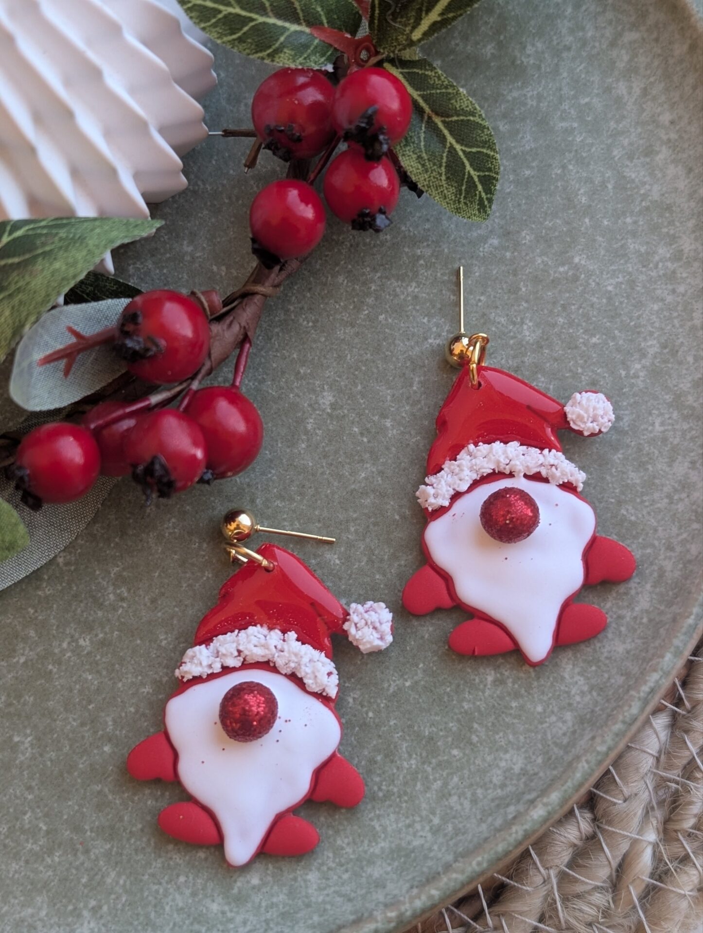 Boucles d'oreilles Père Noël