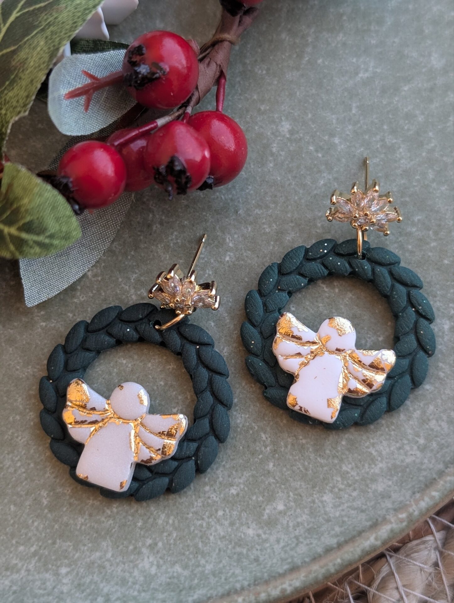 Boucles d'oreilles Couronne de l'avent