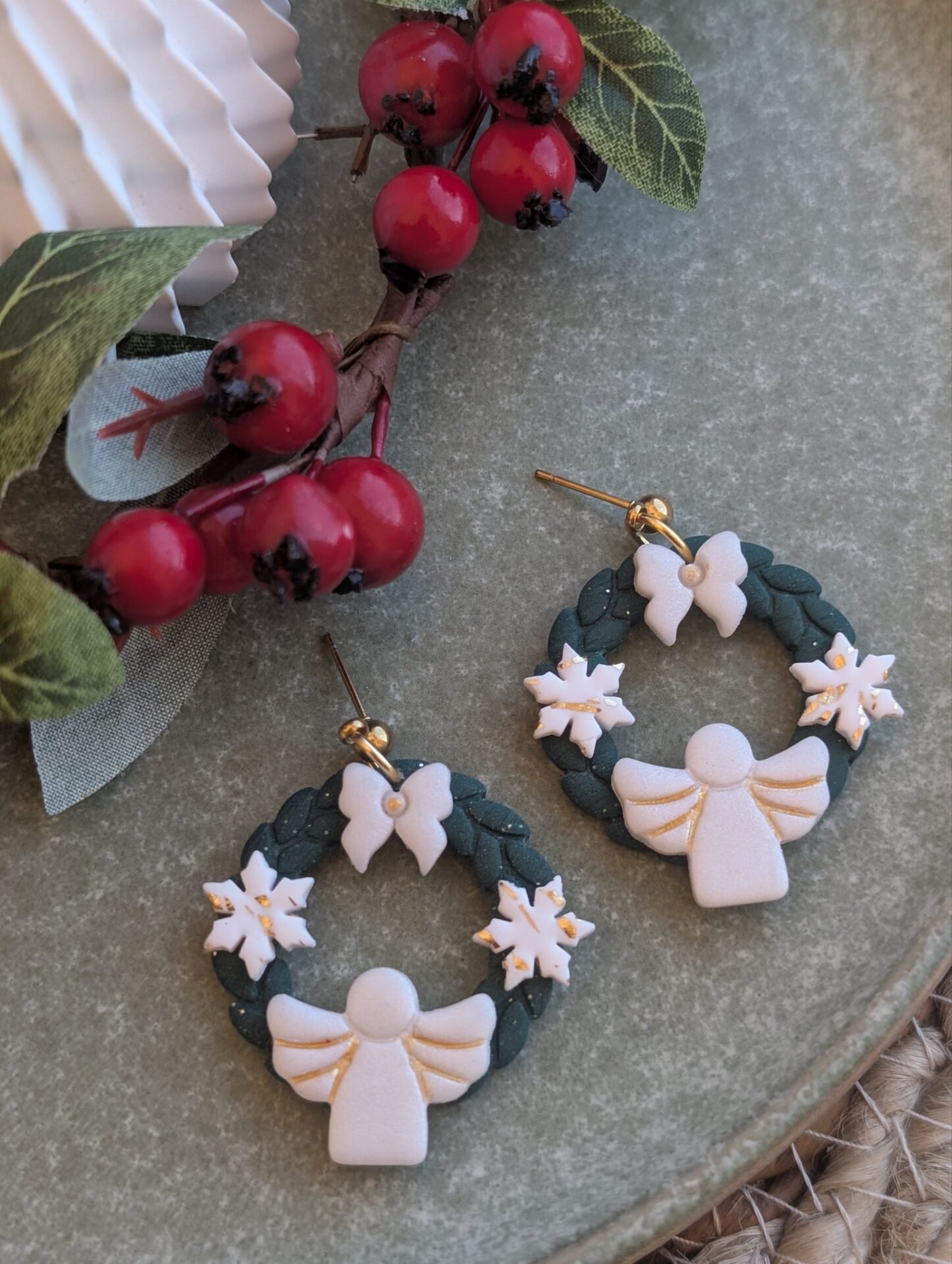 Boucles d'oreilles Couronne de l'avent