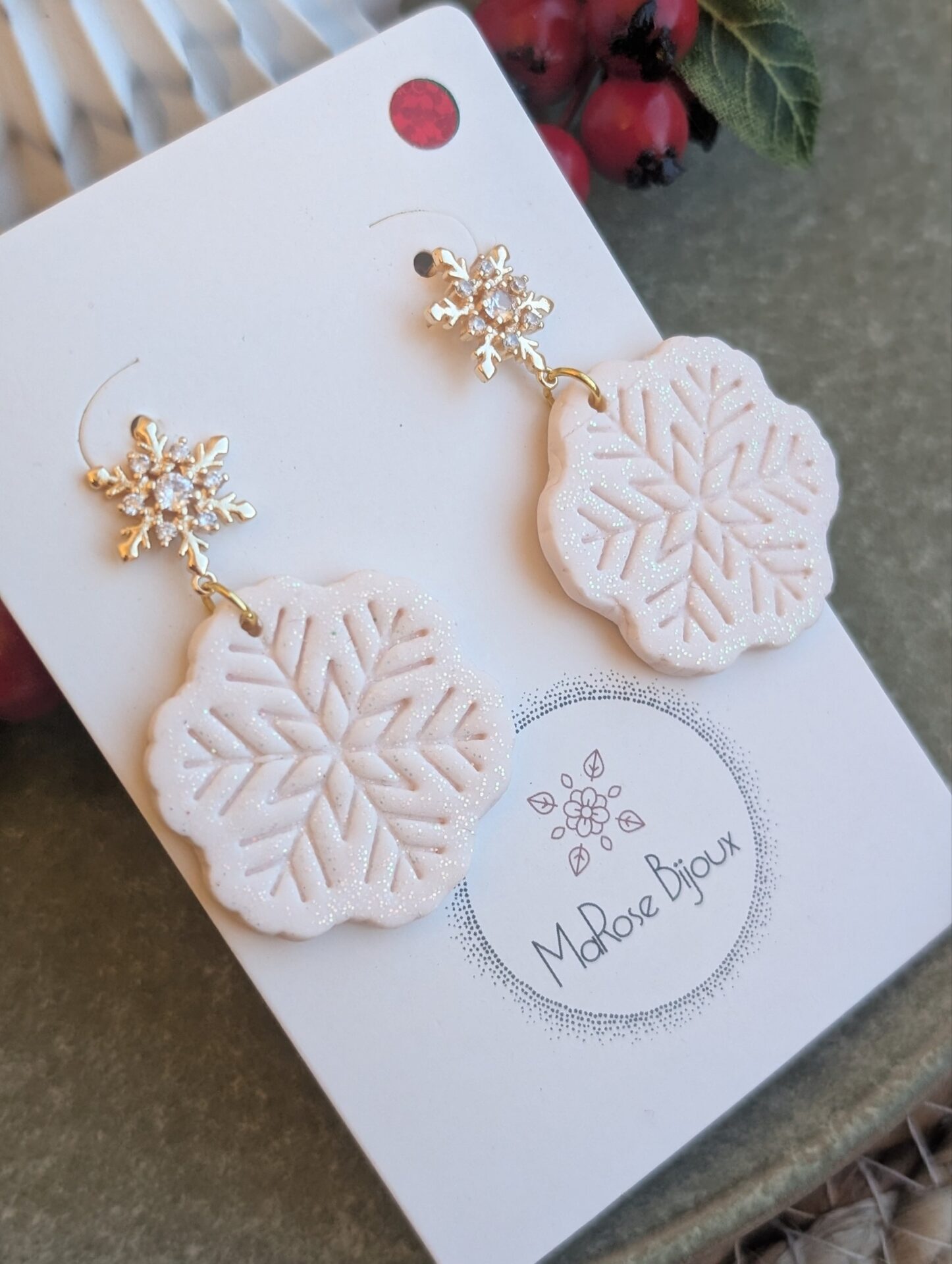 Boucles d'oreilles Flocon