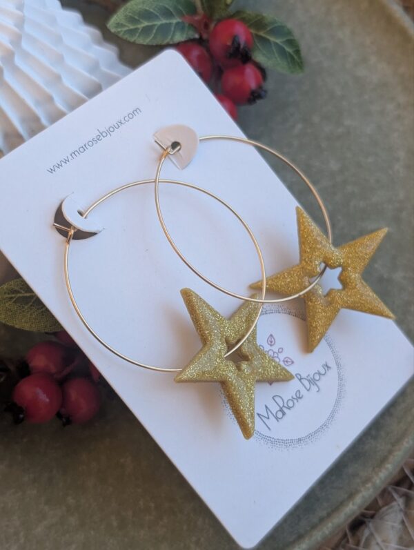 Boucles d'oreilles Étoile