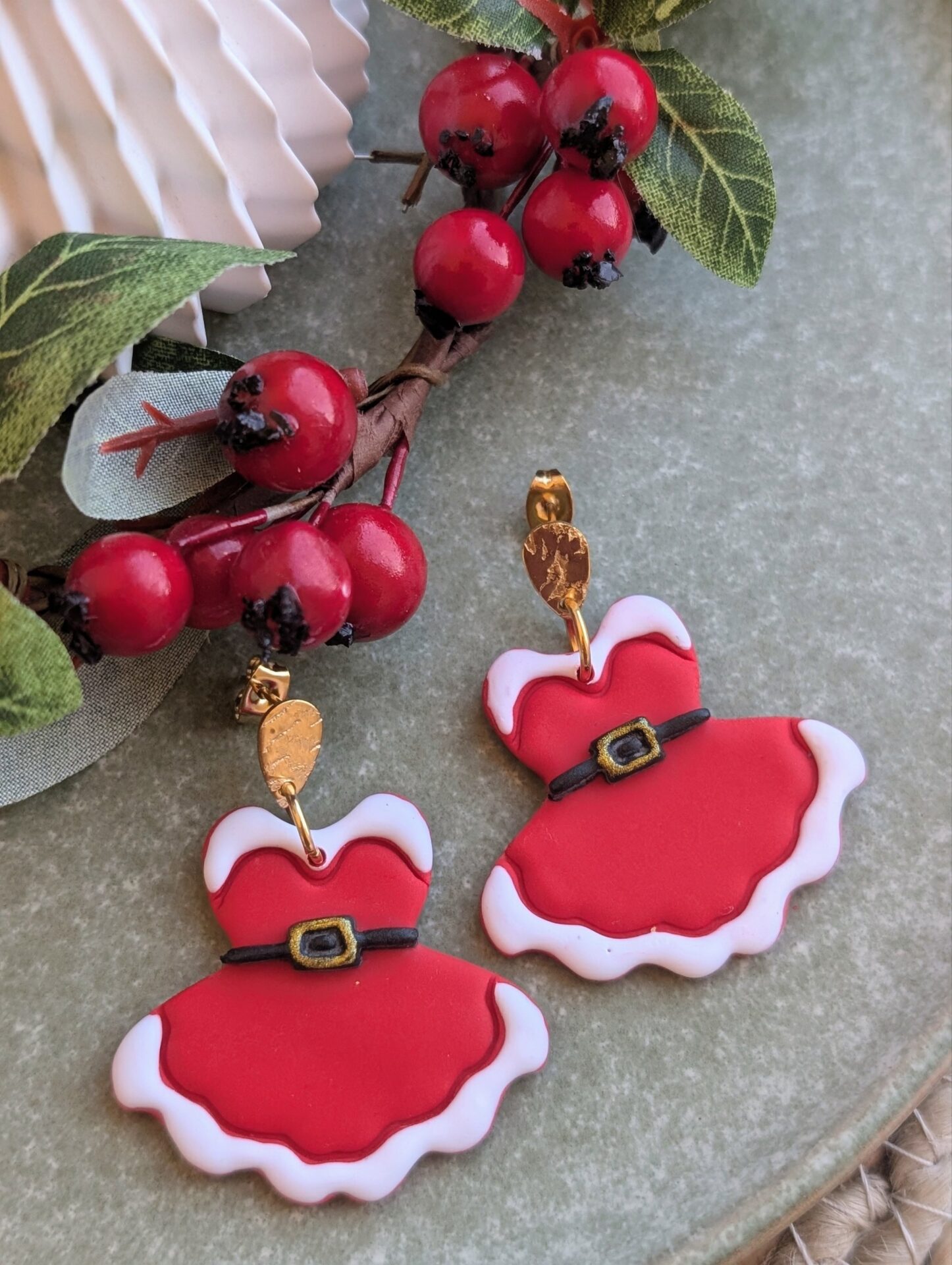 Boucles d'oreilles Robe de Noël