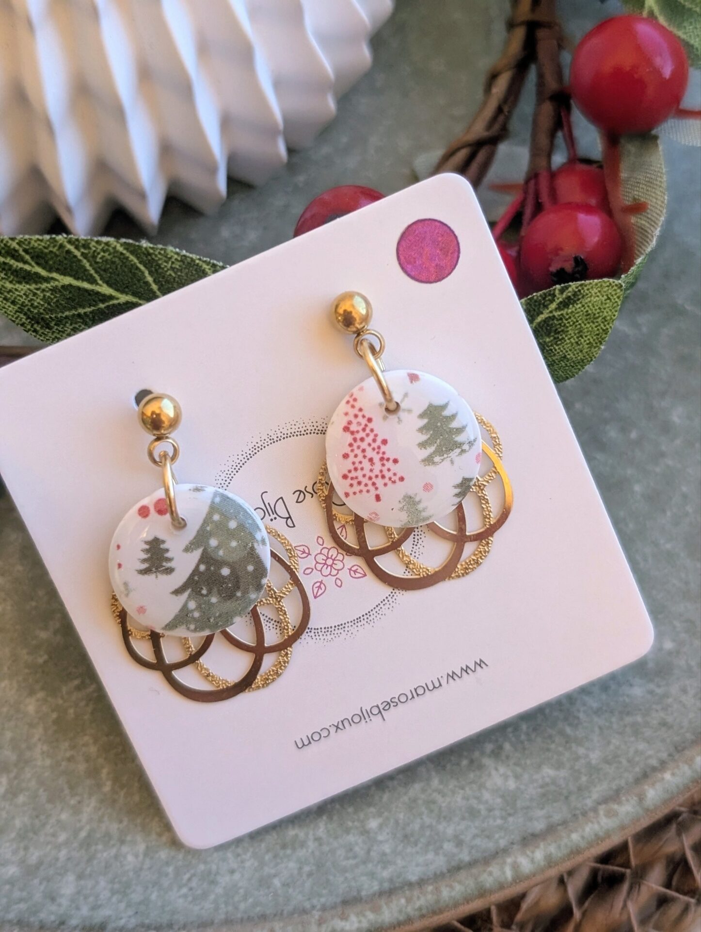 Boucles d'oreilles Noël