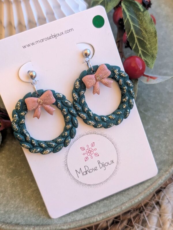 Boucles d'oreilles Couronne de l'avent