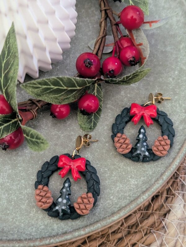 Boucles d'oreilles Couronne de l'avent
