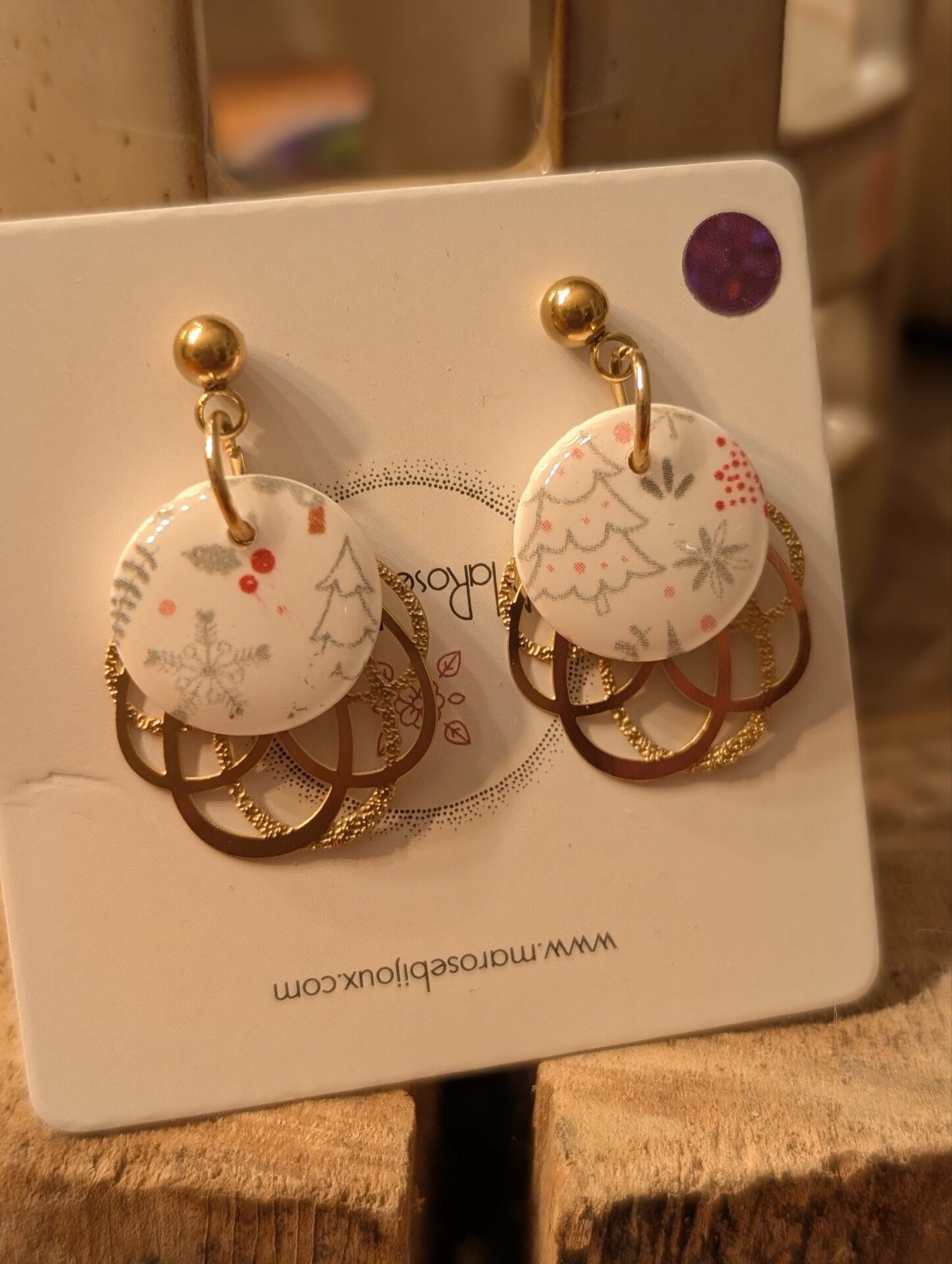Boucles d'oreilles Noël