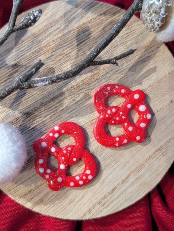 Pampille Bretzel Rouge neige