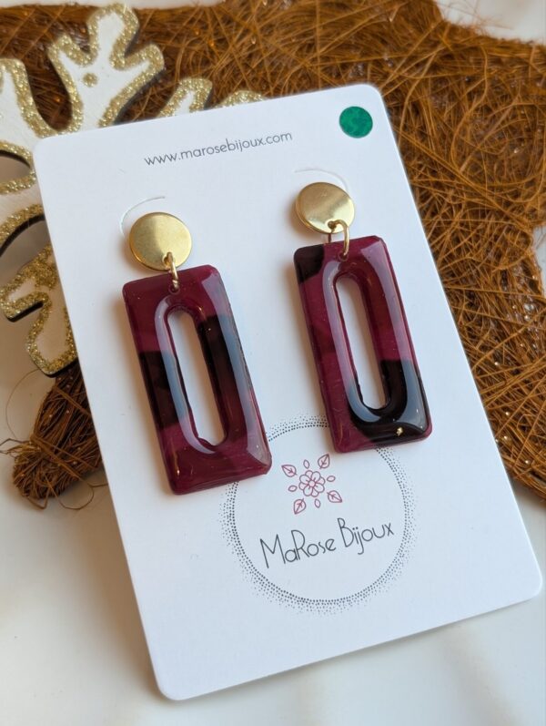 Boucles d'oreilles Grenat