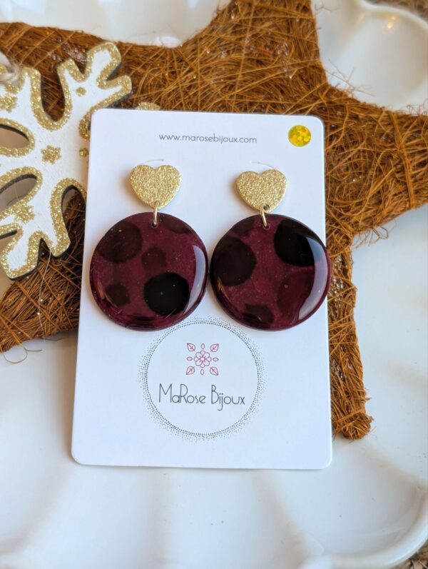 Boucles d'oreilles Grenat