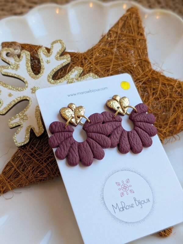 Boucles d'oreilles Grenat