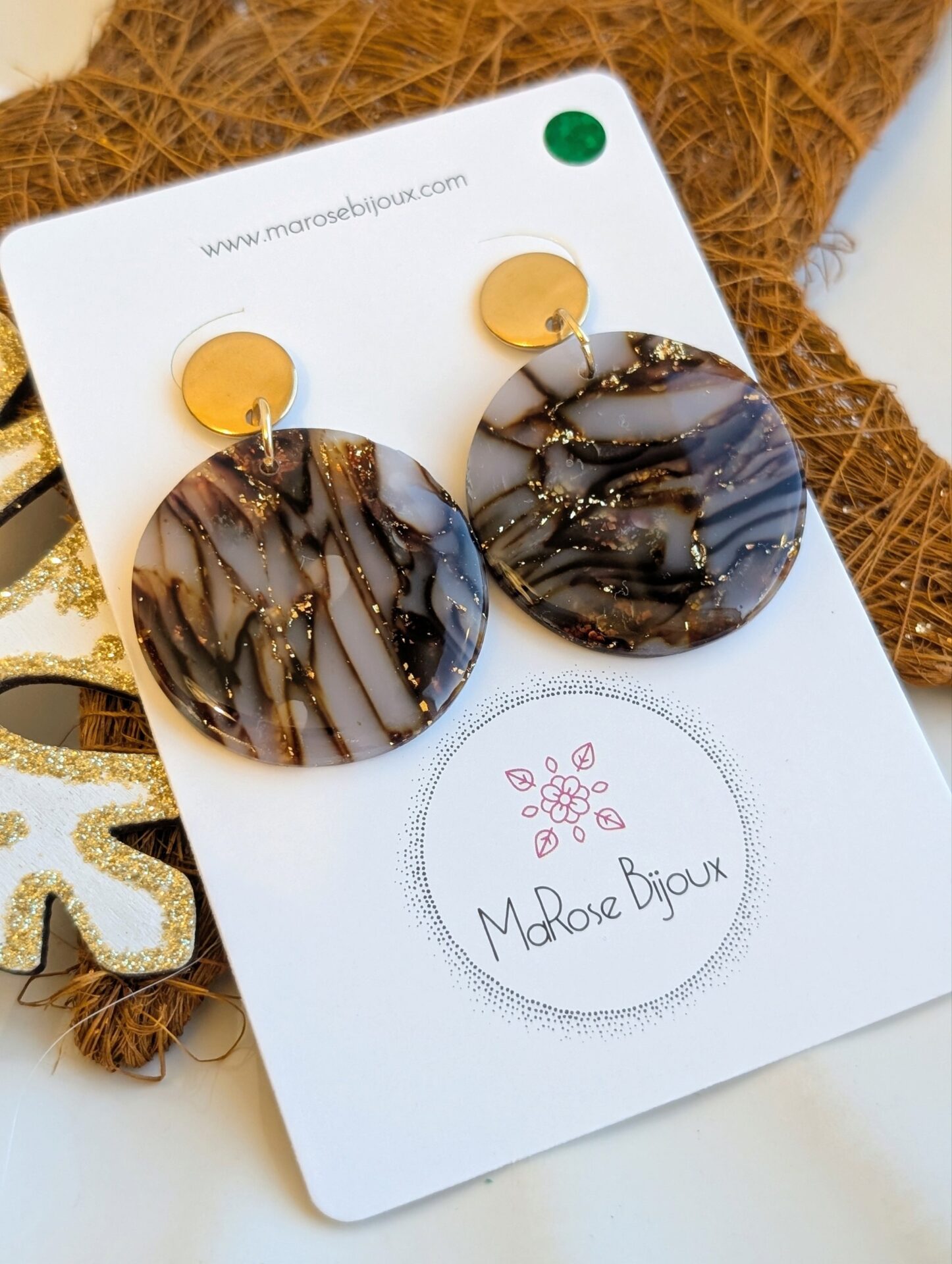 Boucles d'oreilles Mocha