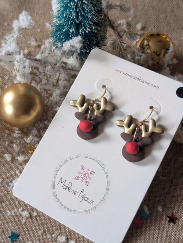 Boucles d'oreilles Renne