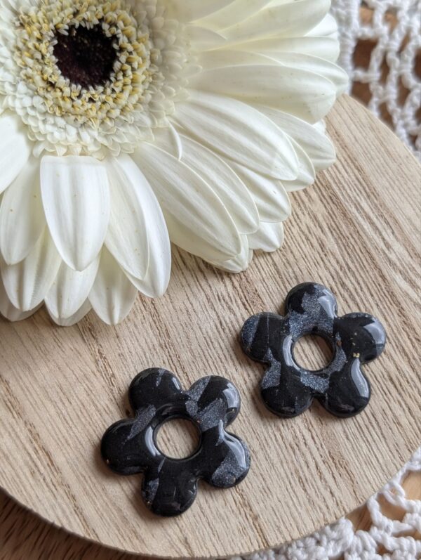 Pampille Flora, noir et gris nacré