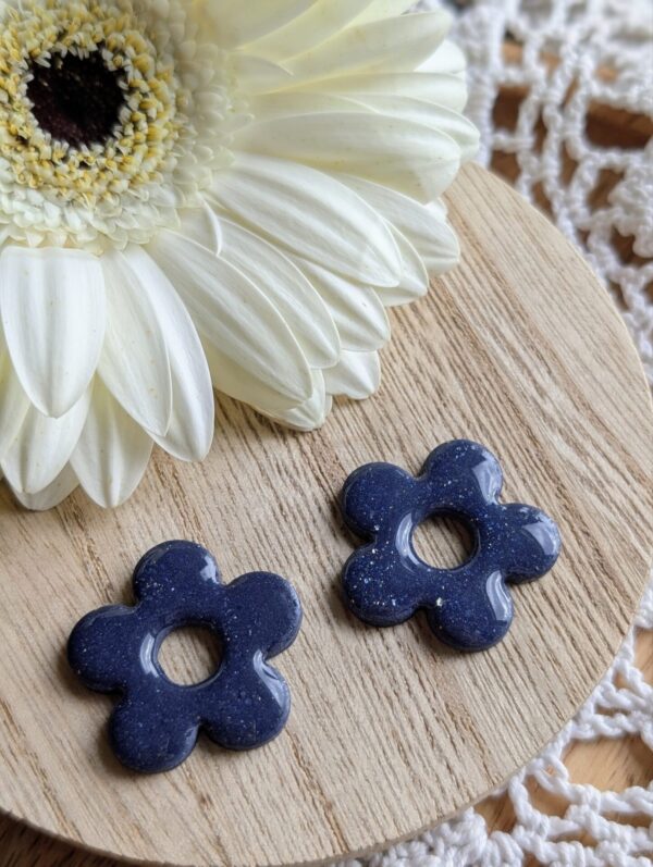 Pampille Flora, bleu marine pailleté