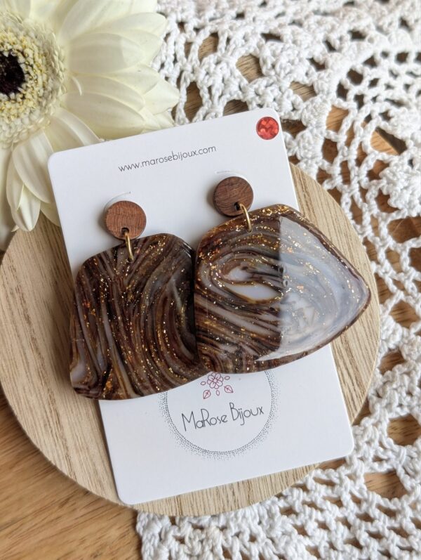 Boucles d'oreilles Mocha