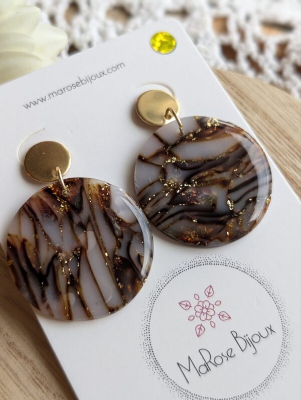 Boucles d'oreilles Mocha