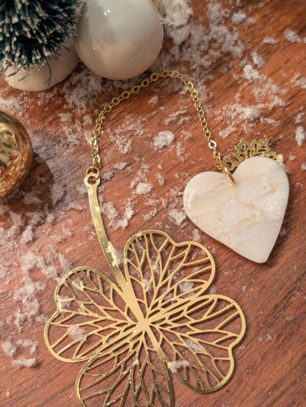 Marque-page Coeur blanc