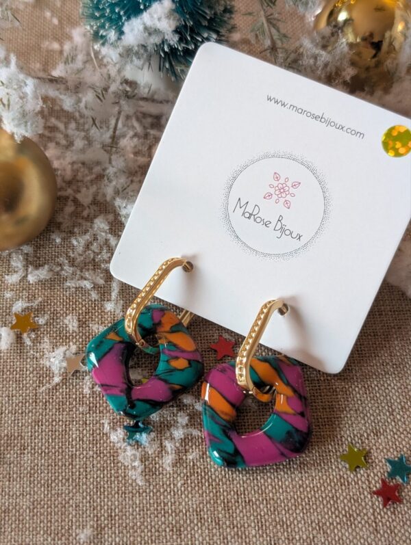 Boucles d'oreilles Émeraude