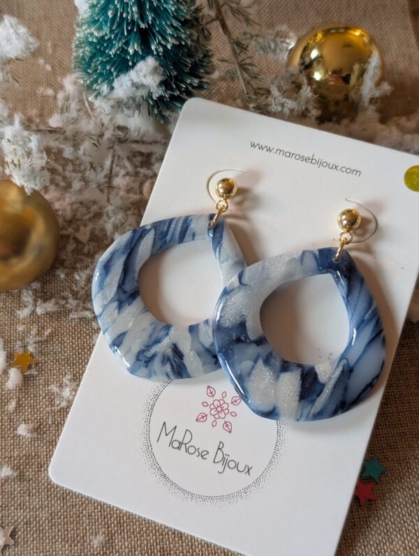 Boucles d'oreilles Minuit givré