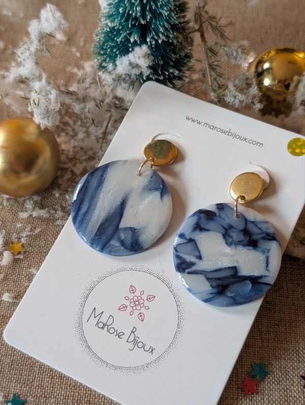 Boucles d'oreilles Minuit givré