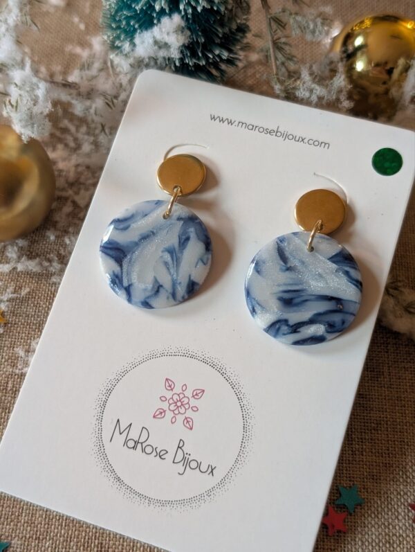 Boucles d'oreilles Minuit givré