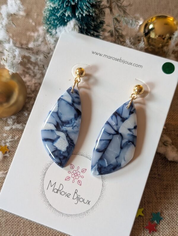 Boucles d'oreilles Minuit givré