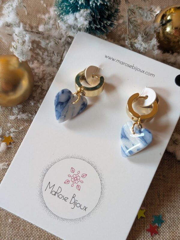 Boucles d'oreilles Minuit givré