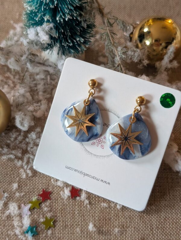 Boucles d'oreilles Minuit givré