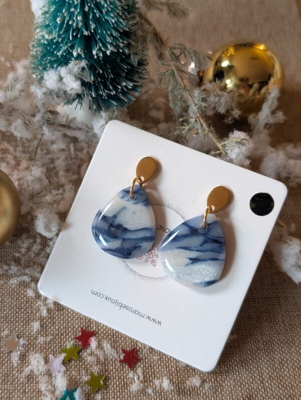 Boucles d'oreilles Minuit givré