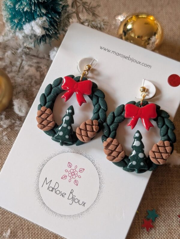 Boucles d'oreilles Couronne de l'avent