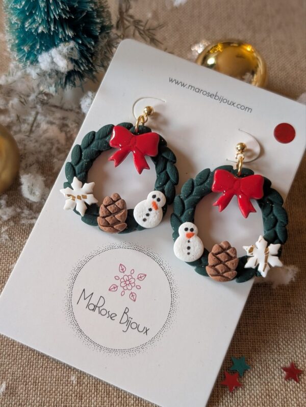 Boucles d'oreilles Couronne de l'avent