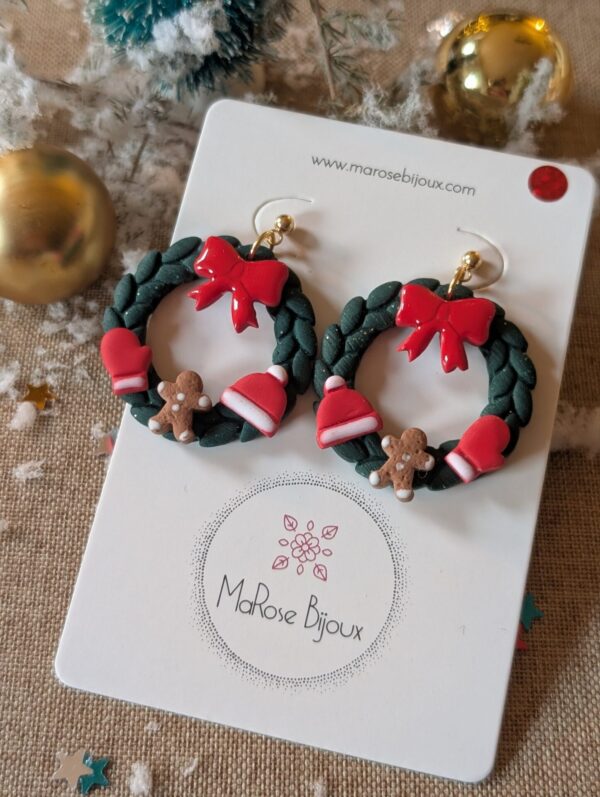 Boucles d'oreilles Couronne de l'avent