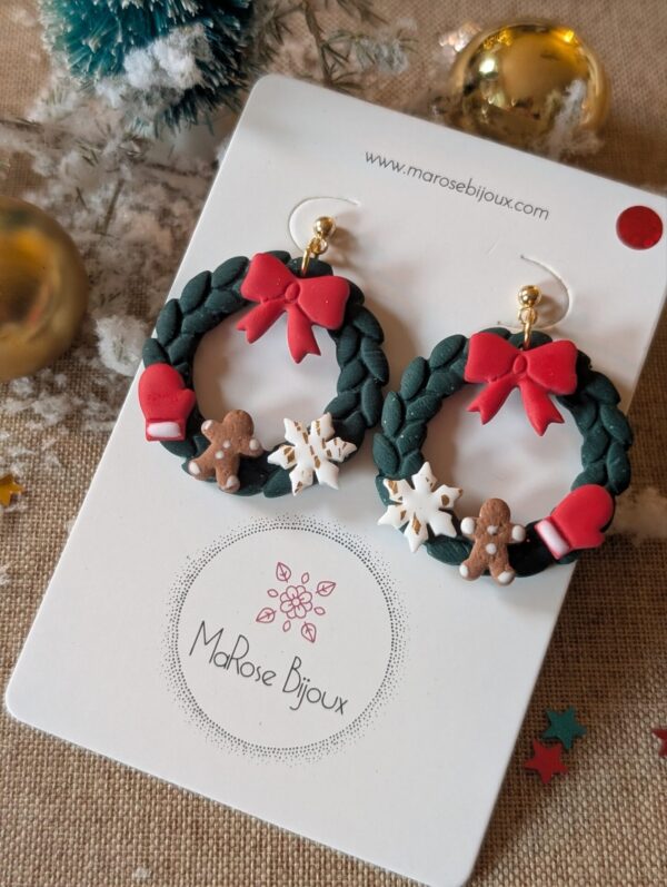 Boucles d'oreilles Couronne de l'avent