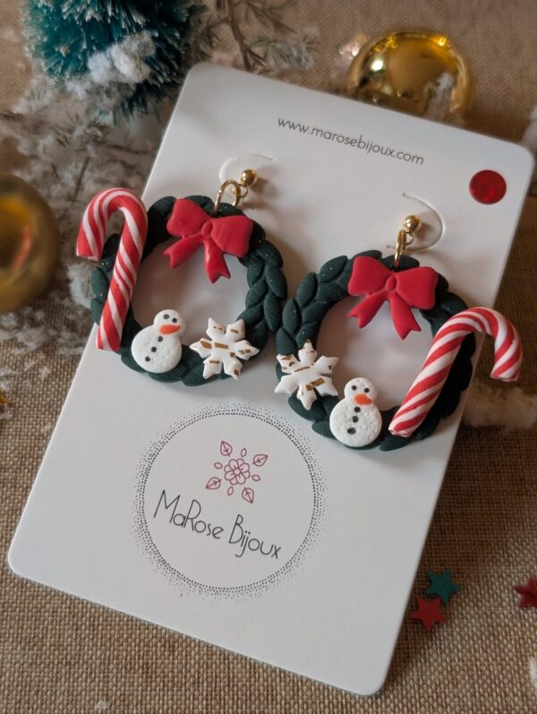 Boucles d'oreilles Couronne de l'avent