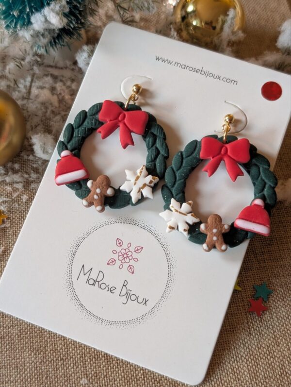 Boucles d'oreilles Couronne de l'avent