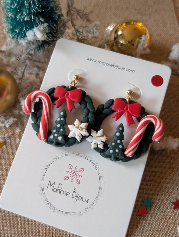 Boucles d'oreilles Couronne de l'avent