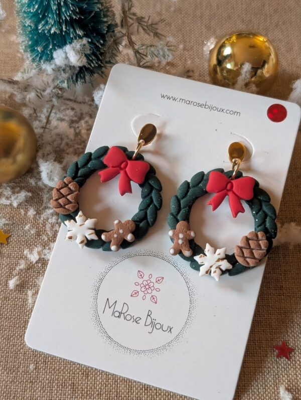 Boucles d'oreilles Couronne de l'avent