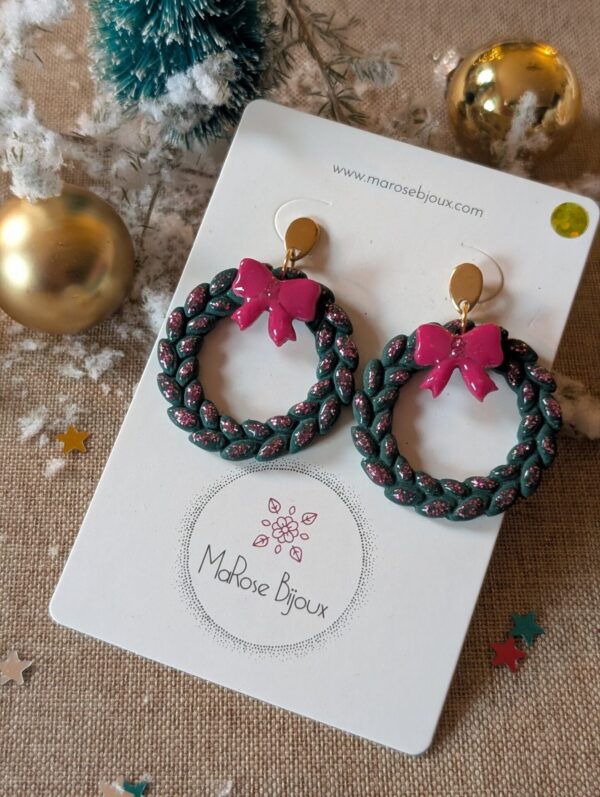 Boucles d'oreilles Couronne de l'avent