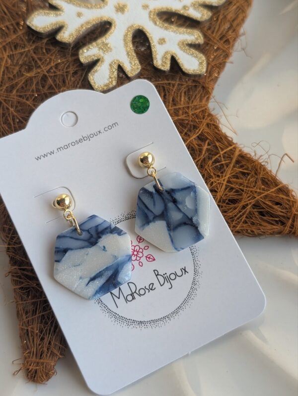 Boucles d'oreilles Minuit givré